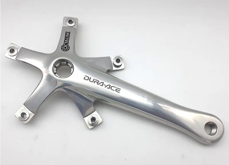 Shimano Dura-Ace 7701 Octalink 172.5mm Crank Arms in Silver NOS Missing Rings-2